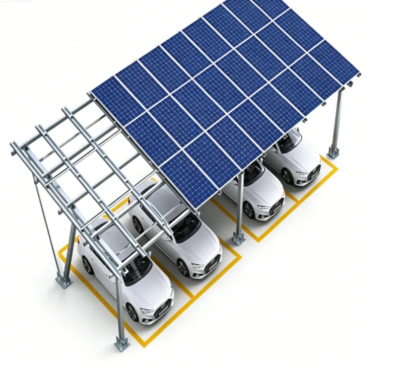 Aluminium W Typ Solar Carport Montering