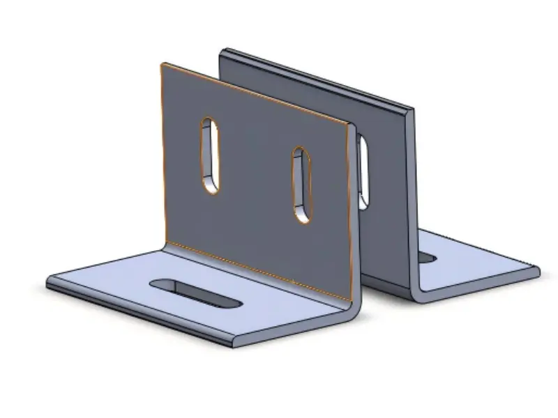 Dubbla hål stål Solar Base