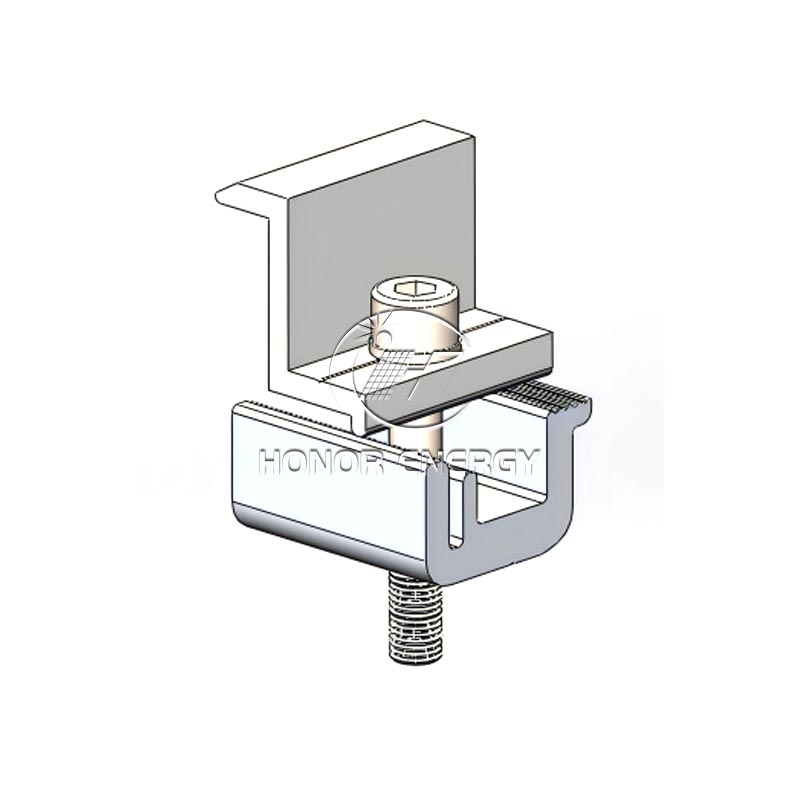 Ingen Drill Solar ändklämma