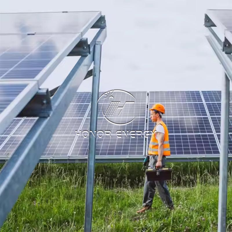 Stål med flera rader Solar Farmland Mount